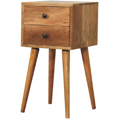 Artisan - Mini 2 Drawer Oak-Ish Nightstand