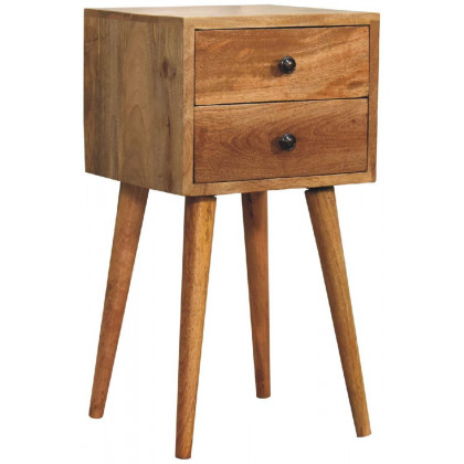 Artisan - Mini 2 Drawer Oak-Ish Nightstand