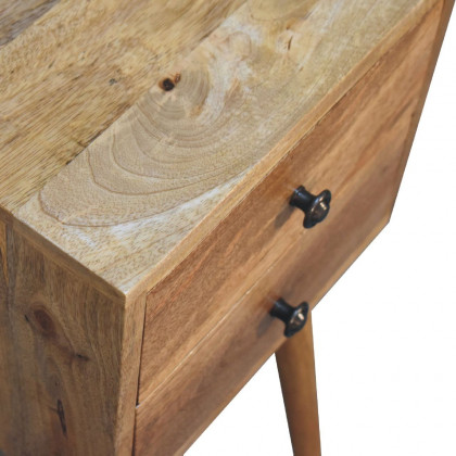 Artisan - Mini 2 Drawer Oak-Ish Nightstand