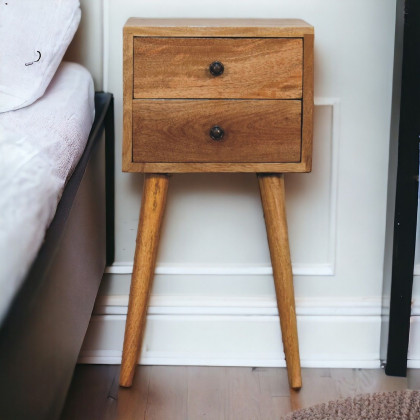 Artisan - Mini 2 Drawer Oak-Ish Nightstand