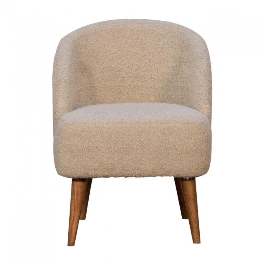 Artisan - Tub Chair in Cream, Boucle