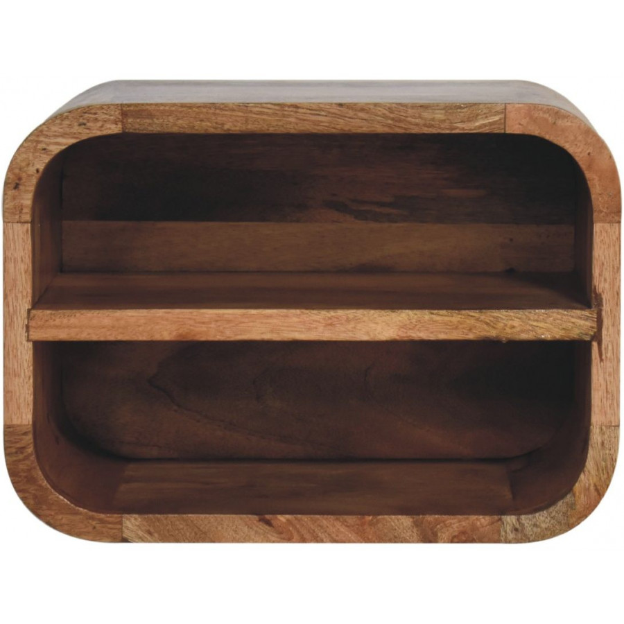 Artisan - Oak-Ish Floating Open Curve Nightstand