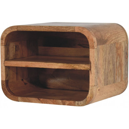 Artisan - Oak-Ish Floating Open Curve Nightstand