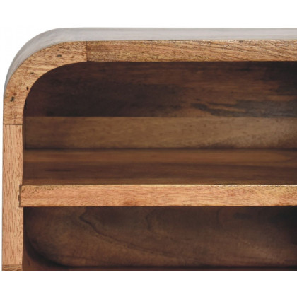 Artisan - Oak-Ish Floating Open Curve Nightstand