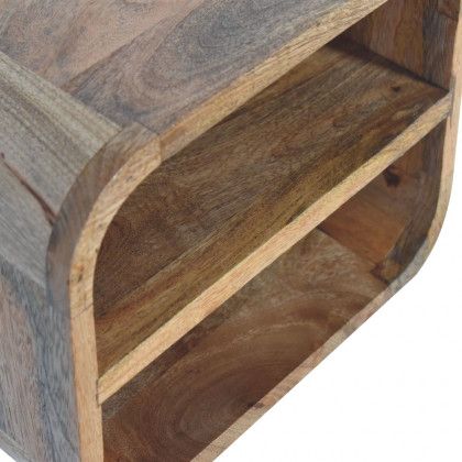 Artisan - Oak-Ish Floating Open Curve Nightstand