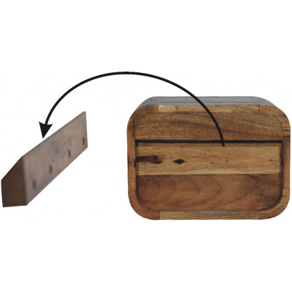 Artisan - Oak-Ish Floating Open Curve Nightstand