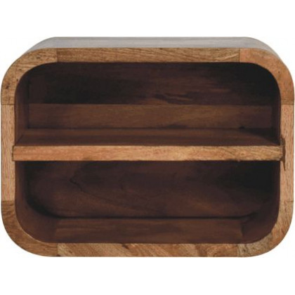 Artisan - Oak-Ish Floating Open Curve Nightstand