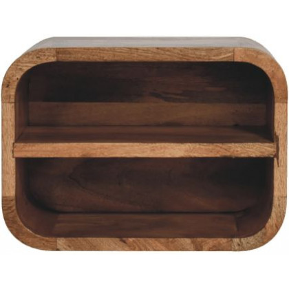 Artisan - Oak-Ish Floating Open Curve Nightstand