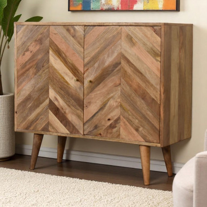 Artisan - Oak-Ish Floating Open Curve Nightstand