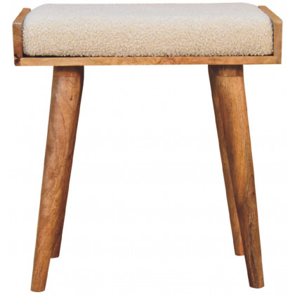 Artisan - Boucle Cream Tray Style Footstool
