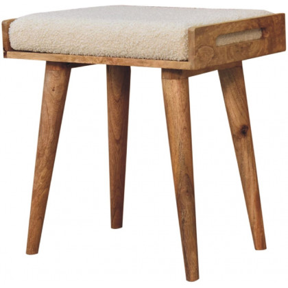 Artisan - Boucle Cream Tray Style Footstool