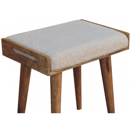 Artisan - Boucle Cream Tray Style Footstool