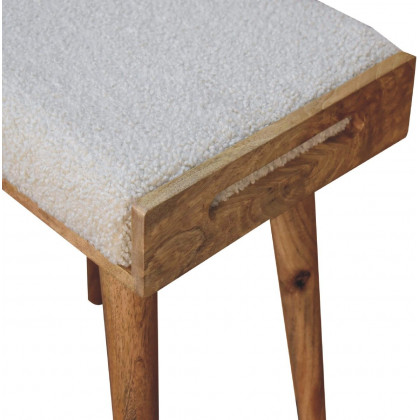 Artisan - Boucle Cream Tray Style Footstool