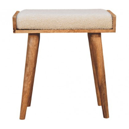 Artisan - Boucle Cream Tray Style Footstool