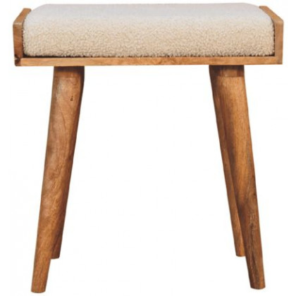Artisan - Boucle Cream Tray Style Footstool
