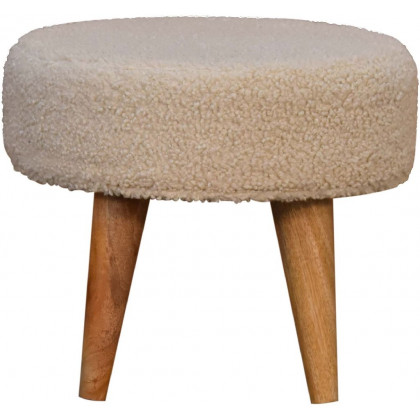 Artisan - Cream Boucle Petite Footstool