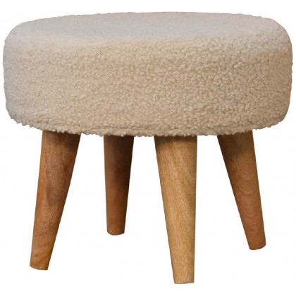 Artisan - Cream Boucle Petite Footstool