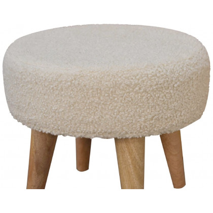 Artisan - Cream Boucle Petite Footstool