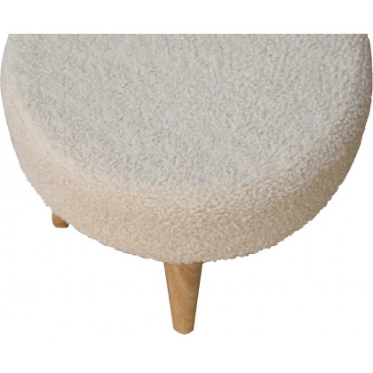 Artisan - Cream Boucle Petite Footstool