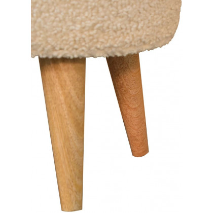 Artisan - Cream Boucle Petite Footstool
