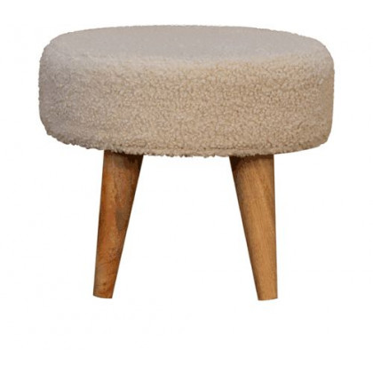 Artisan - Cream Boucle Petite Footstool