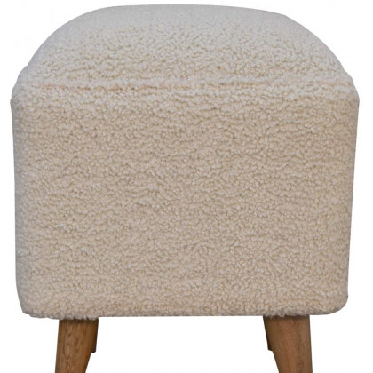 Artisan - Cream Boucle Squoval Bench