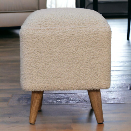 Artisan - Cream Boucle Squoval Bench