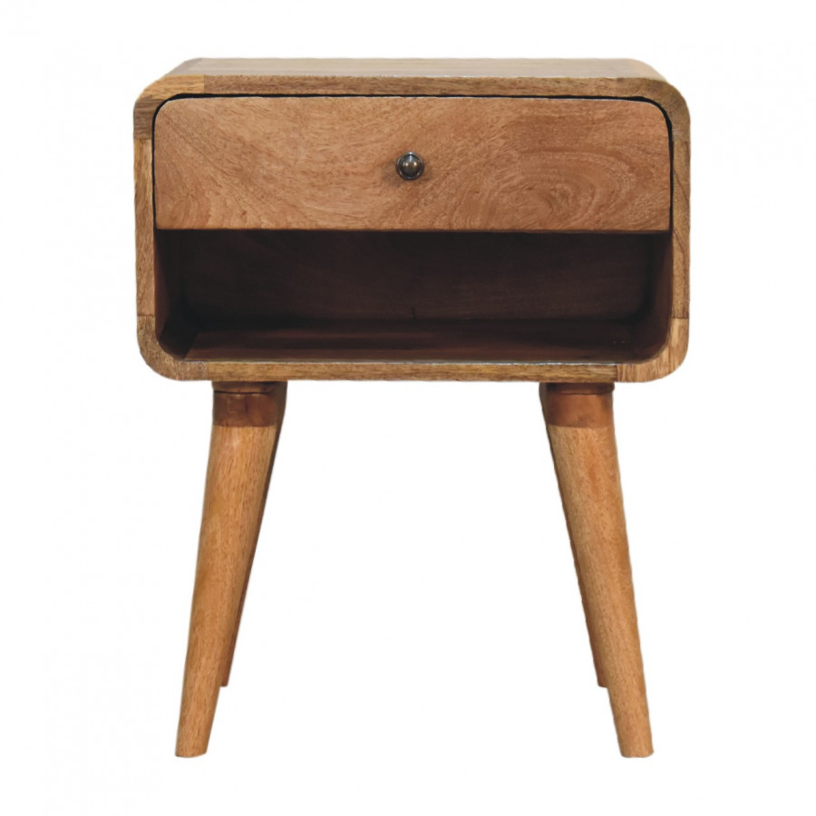 Artisan Curved Open Nightstand - Oak-Ish