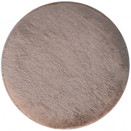 Artisan - Mocha Faux Fur Round Ball Footstool