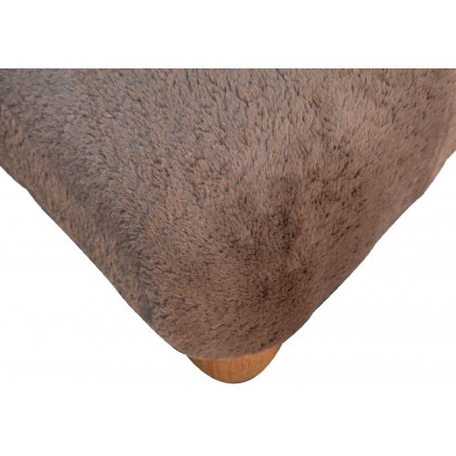 Artisan - Mocha Faux Fur Nordic Footstool