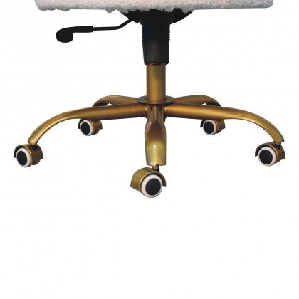 Artisan - Swivel Chair in White, Boucle