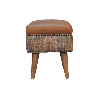 Artisan Haven Durrie Square Footstool
