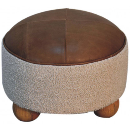 Artisan - Cream Boucle Buffalo Footstool