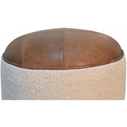 Artisan - Cream Boucle Buffalo Footstool