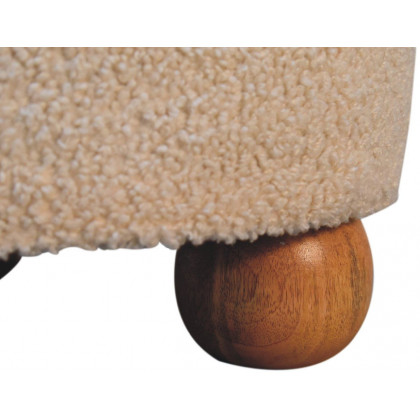 Artisan - Cream Boucle Buffalo Footstool