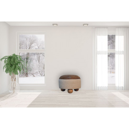 Artisan - Cream Boucle Buffalo Footstool