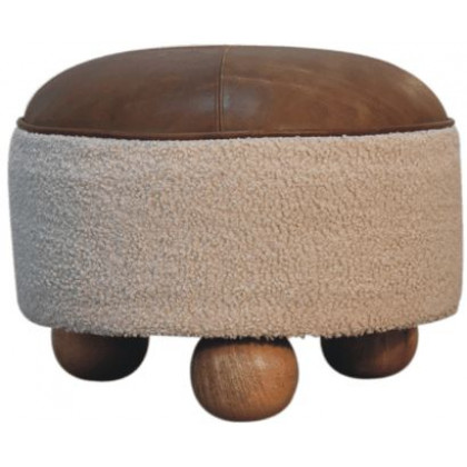 Artisan - Cream Boucle Buffalo Footstool