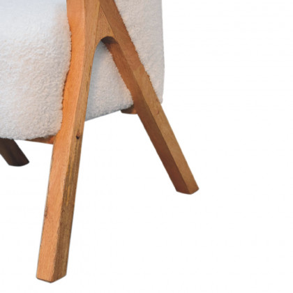 Artisan - Minimalistic Chair in White, Boucle