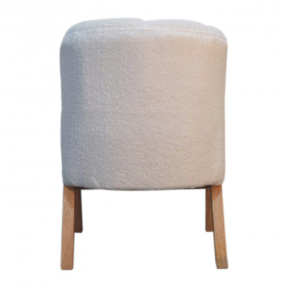 Artisan - Minimalistic Chair in White, Boucle