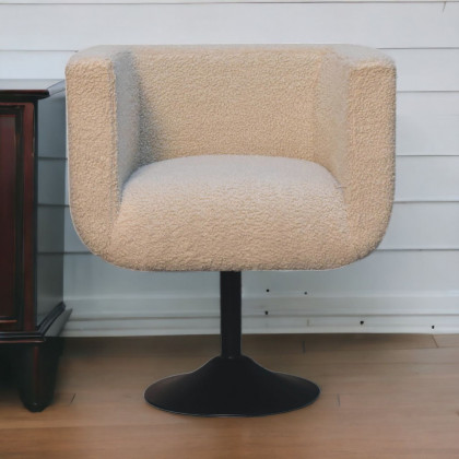 Artisan - Cream Boucle Swivel Chair