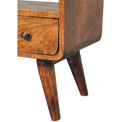 Artisan - Mini Chestnut Curved Media Unit