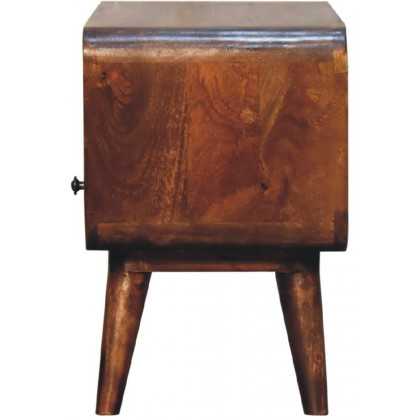 Artisan - Mini Chestnut Curved Media Unit