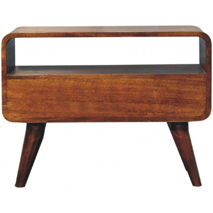 Artisan - Mini Chestnut Curved Media Unit