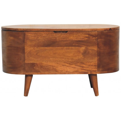 Artisan - Chestnut Rounded Lid Up Blanket Box
