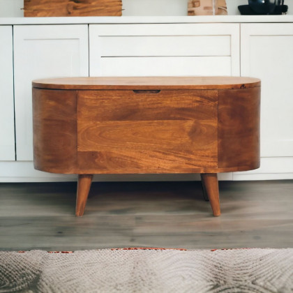 Artisan - Chestnut Rounded Lid Up Blanket Box
