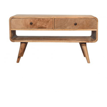 Artisan - Reverse Curve Oak-Ish Media Unit