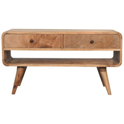 Artisan - Reverse Curve Oak-Ish Media Unit