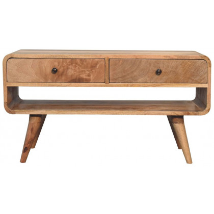 Artisan - Reverse Curve Oak-Ish Media Unit