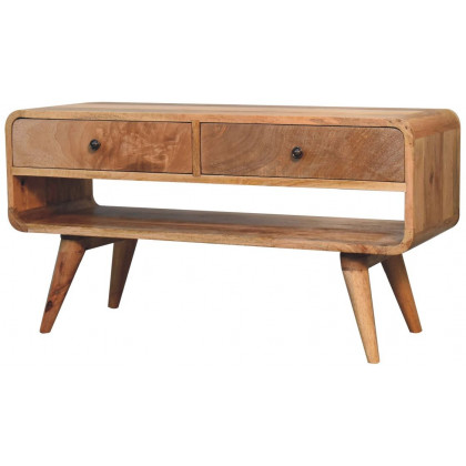 Artisan - Reverse Curve Oak-Ish Media Unit