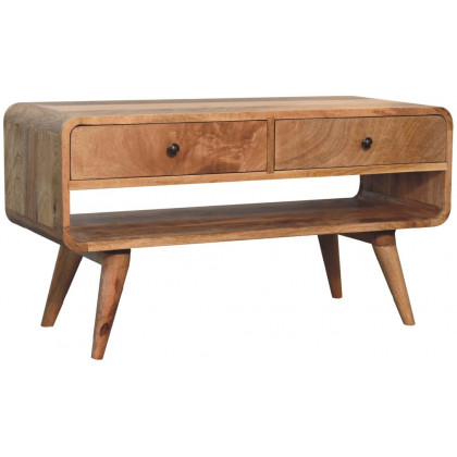 Artisan - Reverse Curve Oak-Ish Media Unit